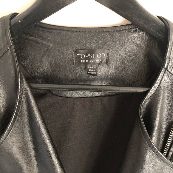 Top Shop  Faux Leather Jacket - Picture 3 of 4
